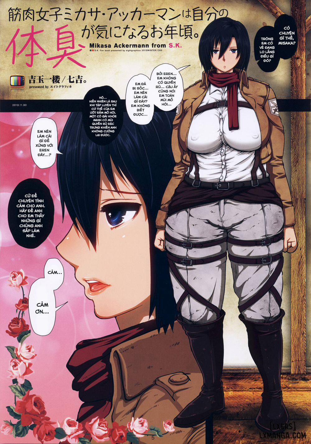 Fukkin Joshi Mikasa Ackerman wa Taishuu ga Ki ni naru Otoshi goro Chương Oneshot Trang 6