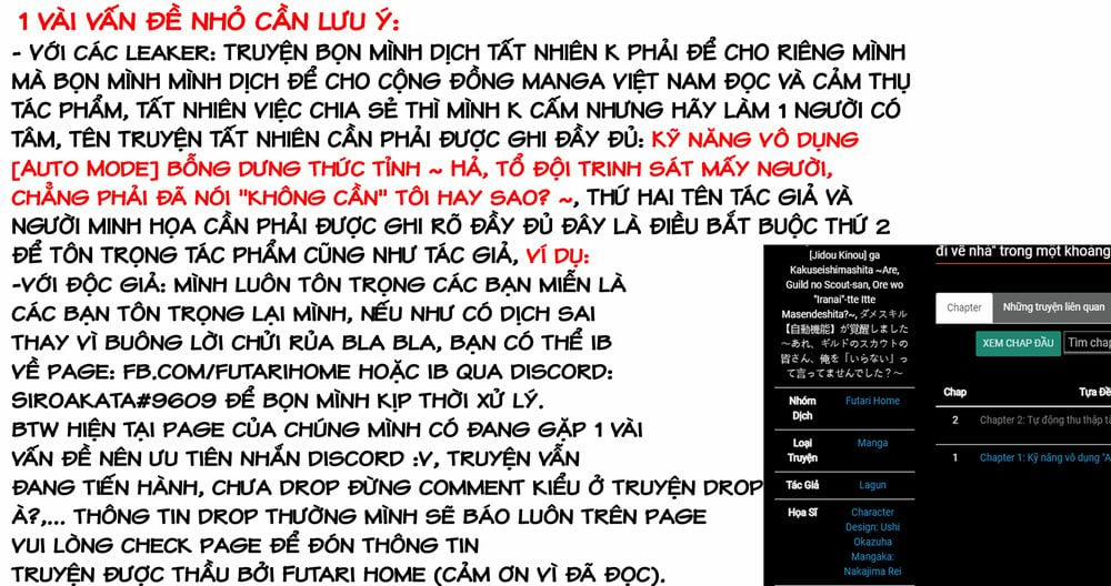 Kỹ Năng Vô Dụng [Auto Mode] Bỗng Dưng Thức Tỉnh ~ Hả, Tổ Đội Trinh Sát Mấy Người, Chẳng Phải Đã Nói Chương 0 Hi p h i m o hi m gi Trang 27