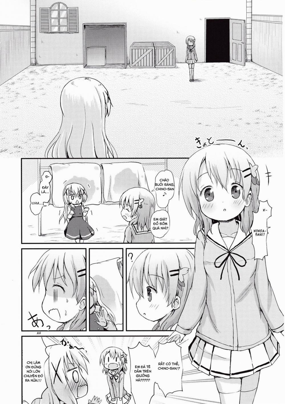 Moshikashite, Chino-chan Onesho Shichatta no?? (Gochuumon wa Usagi desu ka?) Chương Oneshot Trang 9