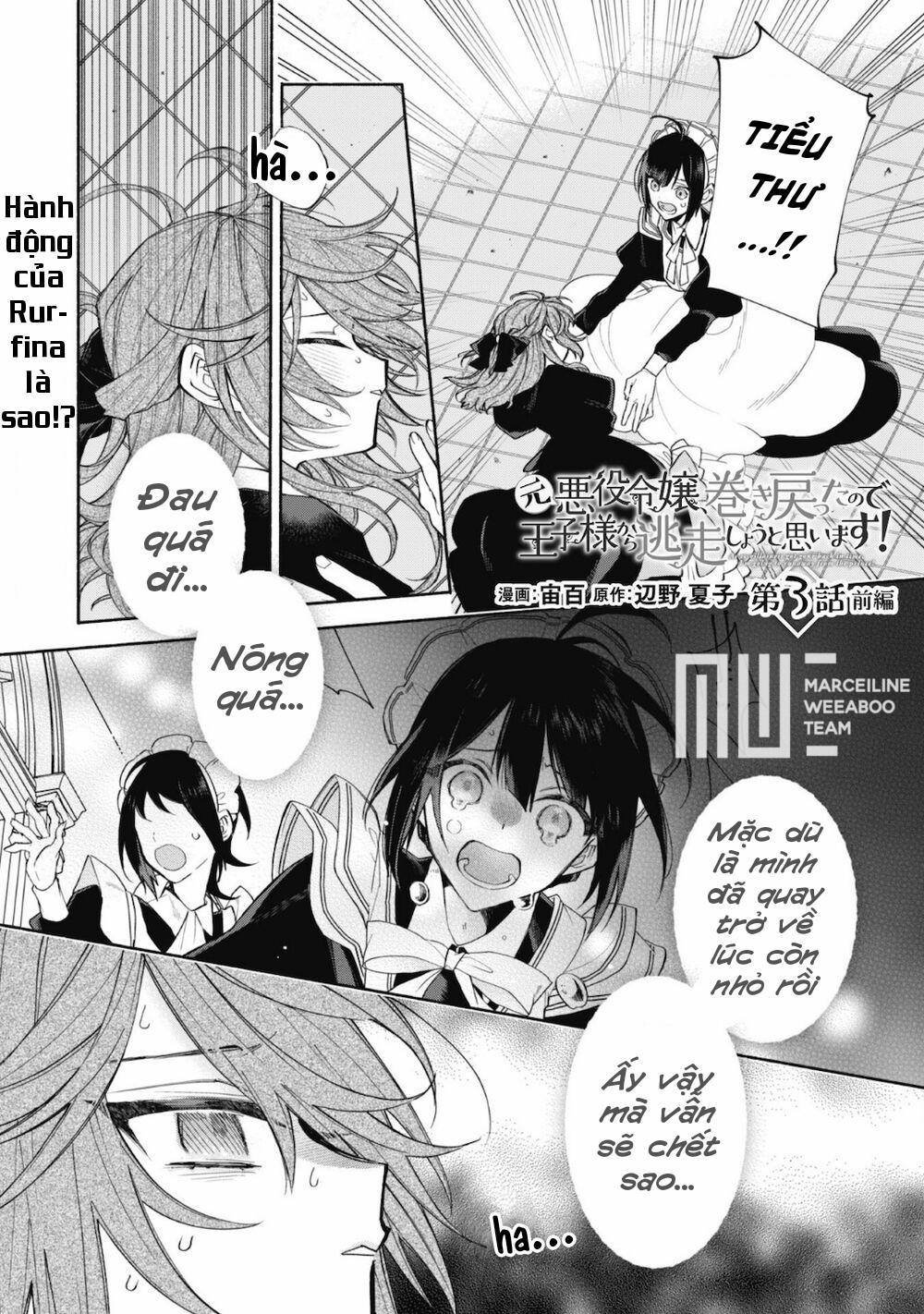 Moto Akuyaku Reijo Makimodotta No De Ouji-Sama Kara Tousou Shiyou To Omoimasu! Chương 3 Trang 2