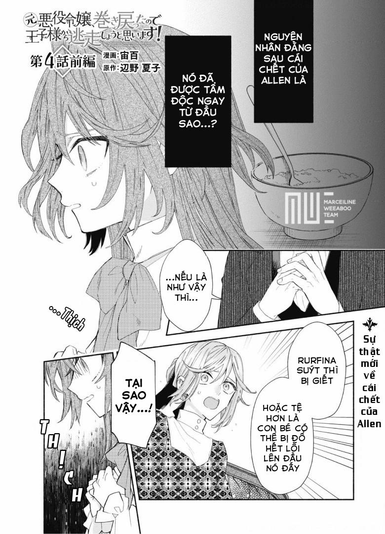 Moto Akuyaku Reijo Makimodotta No De Ouji-Sama Kara Tousou Shiyou To Omoimasu! Chương 4 1 Trang 2