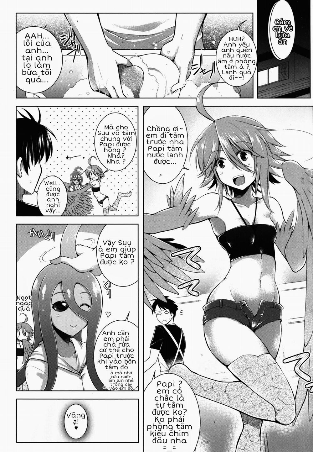 Nằm yên để tắm cho nào! (Monster Musume no Iru Nichijou) Chương Oneshot Trang 6