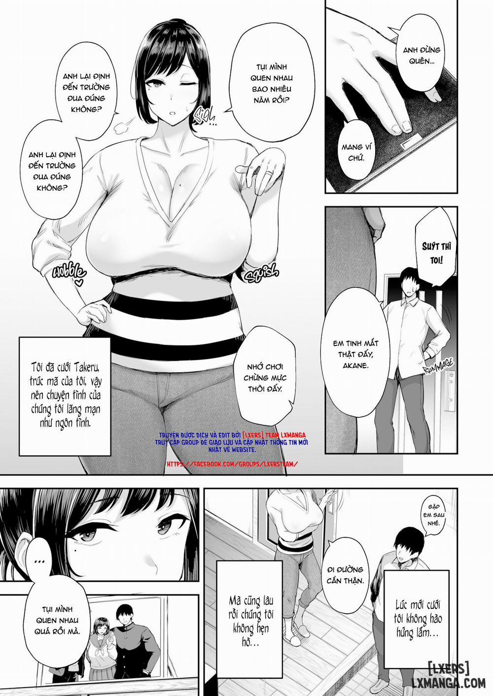 Netorareta Bakunyuu Osananajimi Tsuma Akane -Mukashikkara Shinyuu (SeFri) to Yarimakuri Deshita lol- Chương Oneshot Trang 3