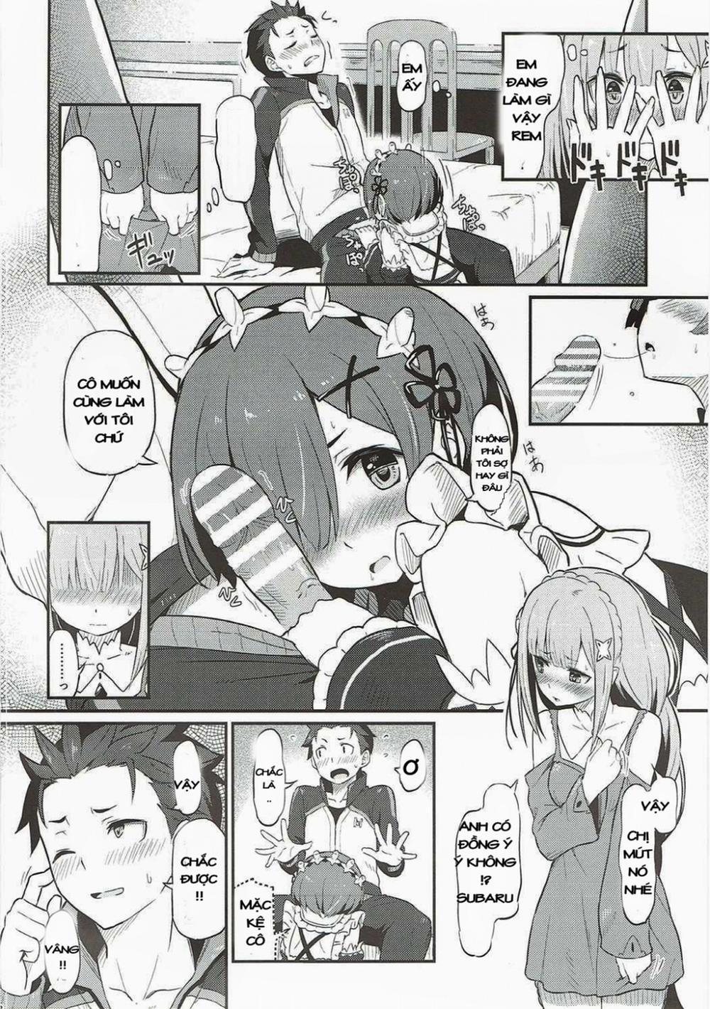 Rem no Emilia Kuttsuke Daisakusen (Re:Zero kara Hajimeru Isekai Seikatsu) Chương Oneshot Trang 8