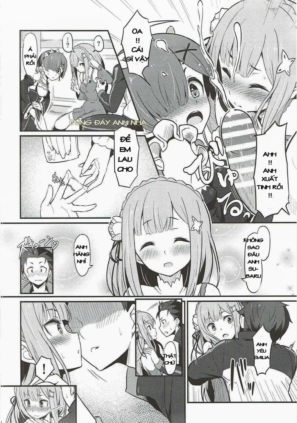 Rem no Emilia Kuttsuke Daisakusen (Re:Zero kara Hajimeru Isekai Seikatsu) Chương Oneshot Trang 10