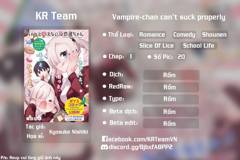 Vampire-Chan Can’t Suck Properly Chương 1 Trang 1