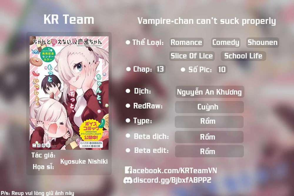 Vampire-Chan Can’t Suck Properly Chương 13 Trang 1