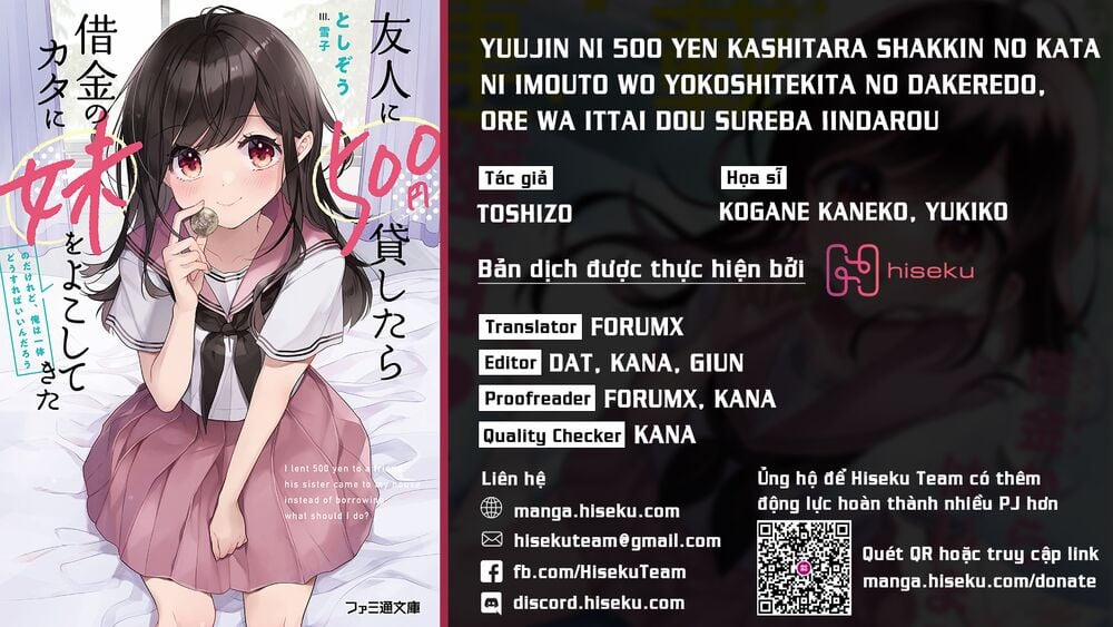 Yuujin Ni 500 Yen Kashitara Shakkin No Kata Ni Imouto Wo Yokoshitekita No Dakeredo, Ore Wa Ittai Dou Chương 3 Trang 1